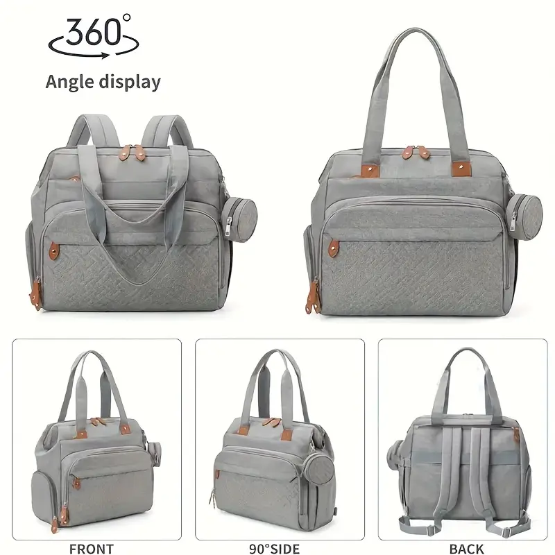 Ensemble sac à langer 2 pièces avec matelas à langer intégré – pratique et élégant – Image 2