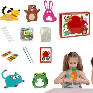 Kit couture animaux pour enfants – kit d’artisanat feutrine éducatif