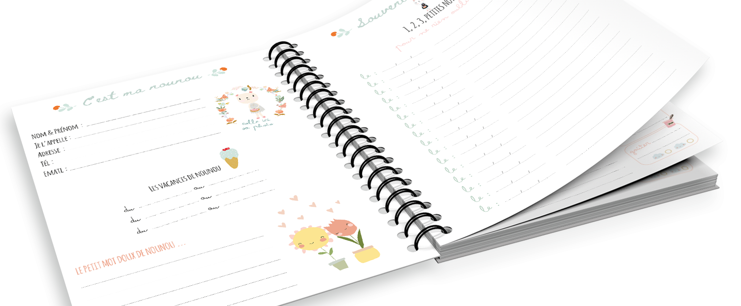 Carnet de Liaison Nounou Doodle Cerise – Suivi Complet sur 1 An – Image 5