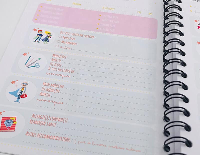 Agenda périscolaire des nounous – 2 enfants – Image 3