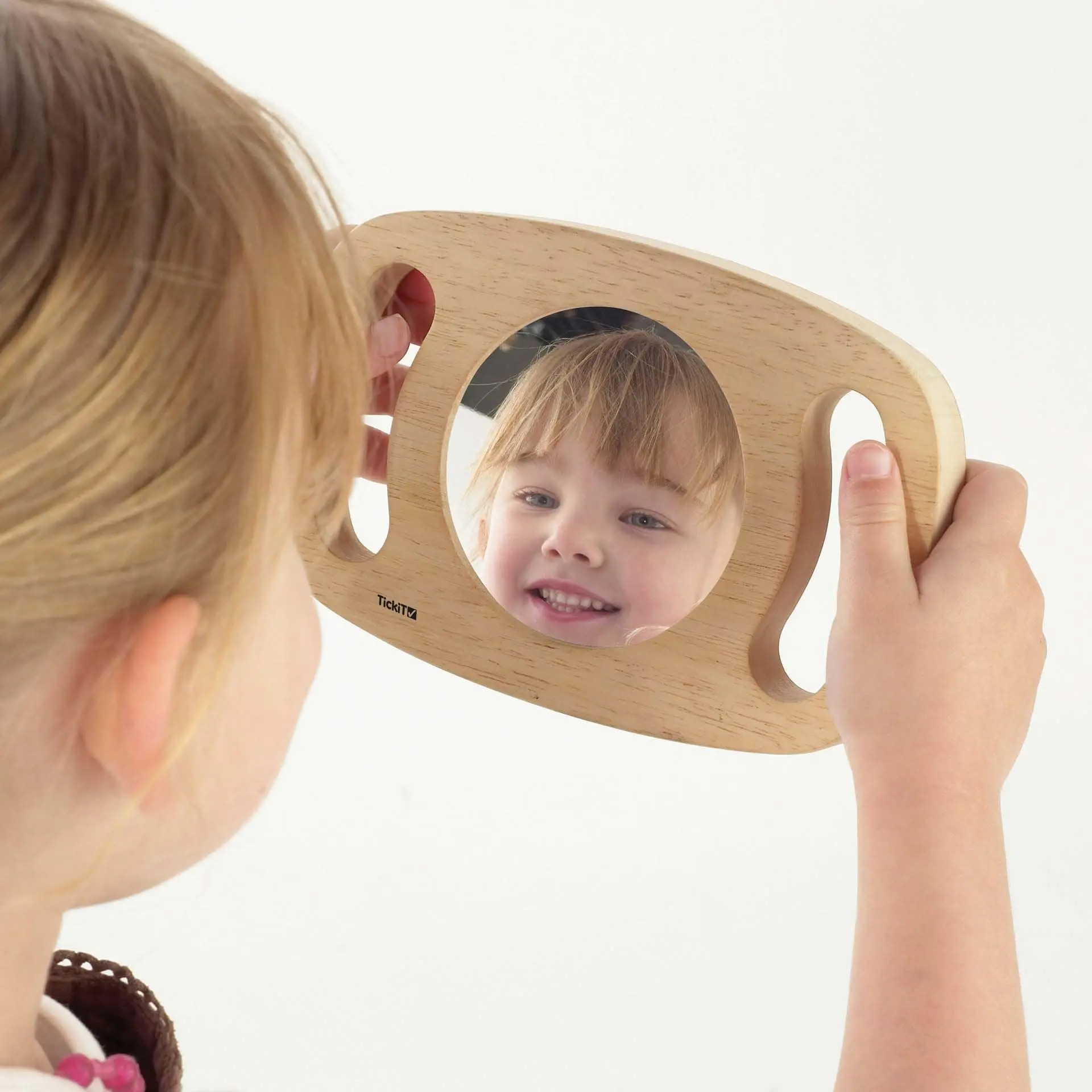 Miroir bébé en bois d’hévéa – Image 4