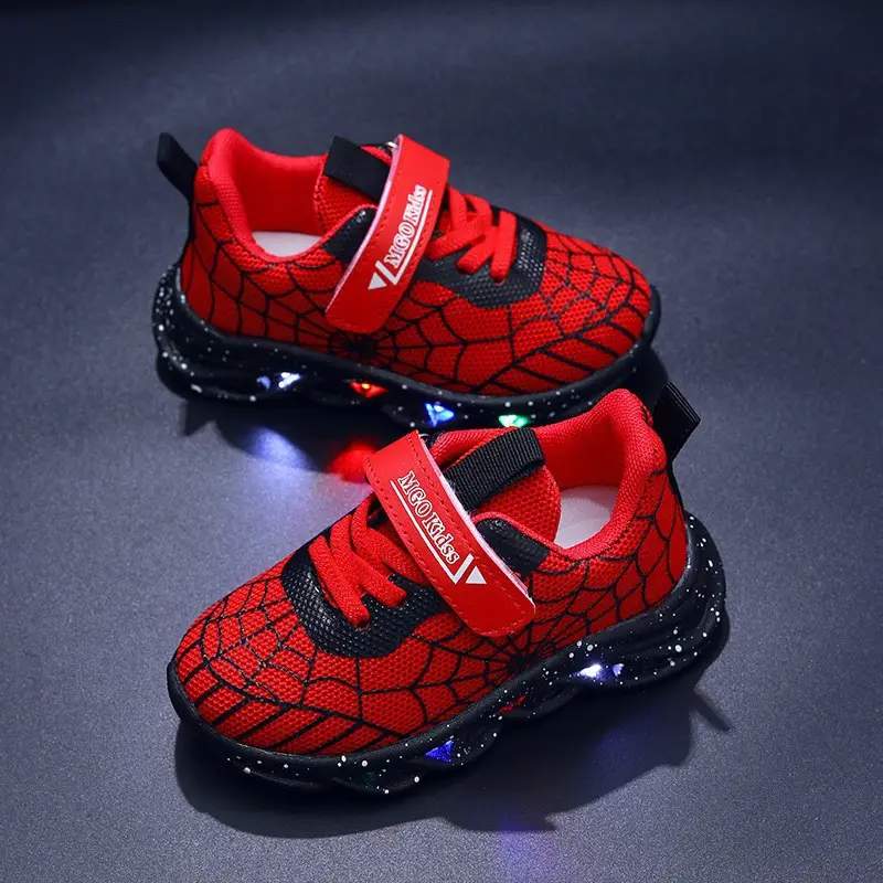 Baskets LED enfant respirantes – chaussures lumineuses sport garçons mesh – Image 4