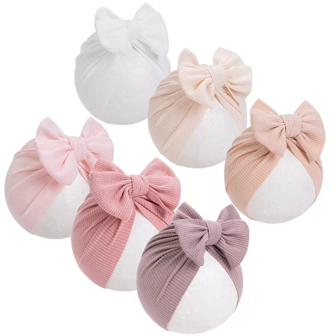 Bonnet naissance fille – Coton doux et chaud pour nouveau-né – Idéal maternité et cadeau de naissance – Image 2
