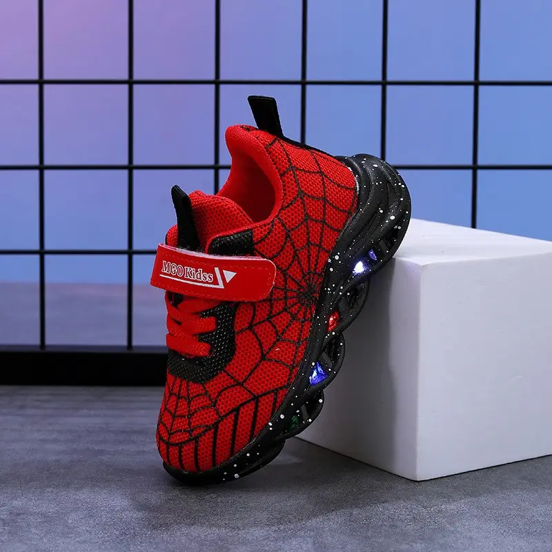 Baskets LED enfant respirantes – chaussures lumineuses sport garçons mesh – Image 6