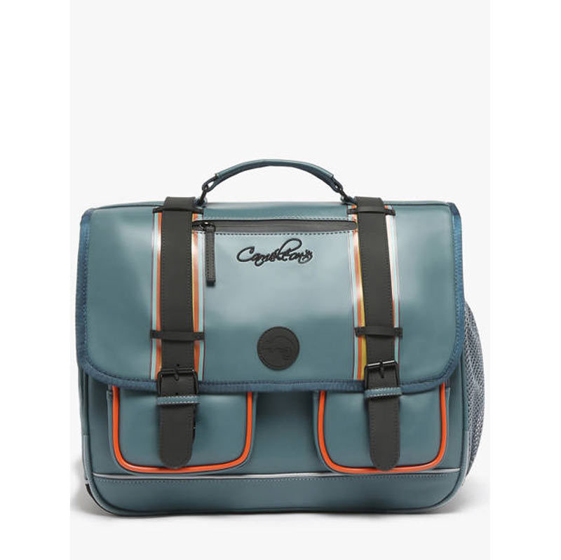 Cartable d’école Vintage North, Blue Stripe, Caméléon