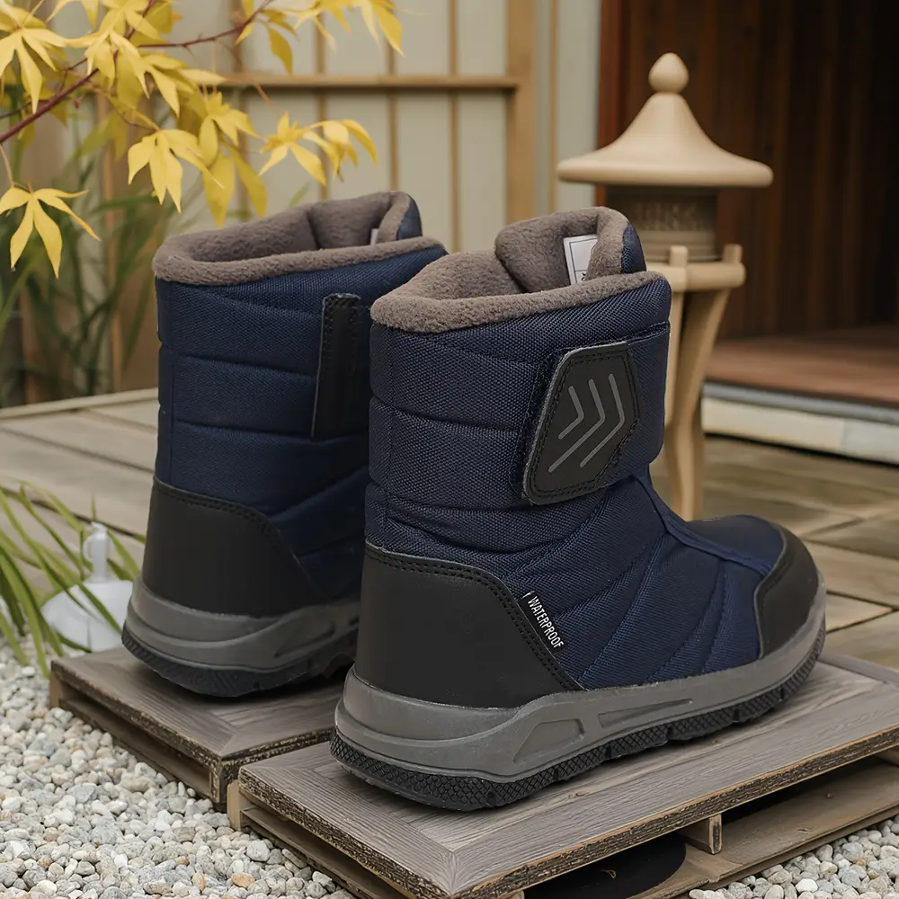 Bottes de neige enfant imperméables en PU – confort et chaleur assurés – Image 5
