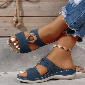 Mules femme confort anneau chic – Élégance et bien-être pour vos pieds tout l’été – Semelle souple idéale longue marche