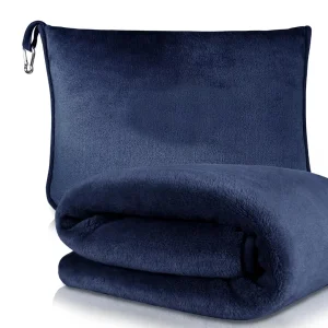 Oreiller de voyage convertible en couverture – Confort 2-en-1 pour des trajets sereins et des nuits bien au chaud