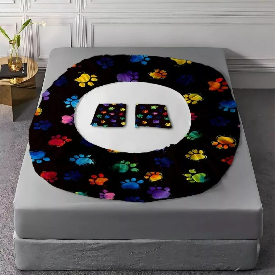 Parure de lit empreintes colorées fun – Ambiance joyeuse et déco unique pour une chambre pleine de vie – Image 8
