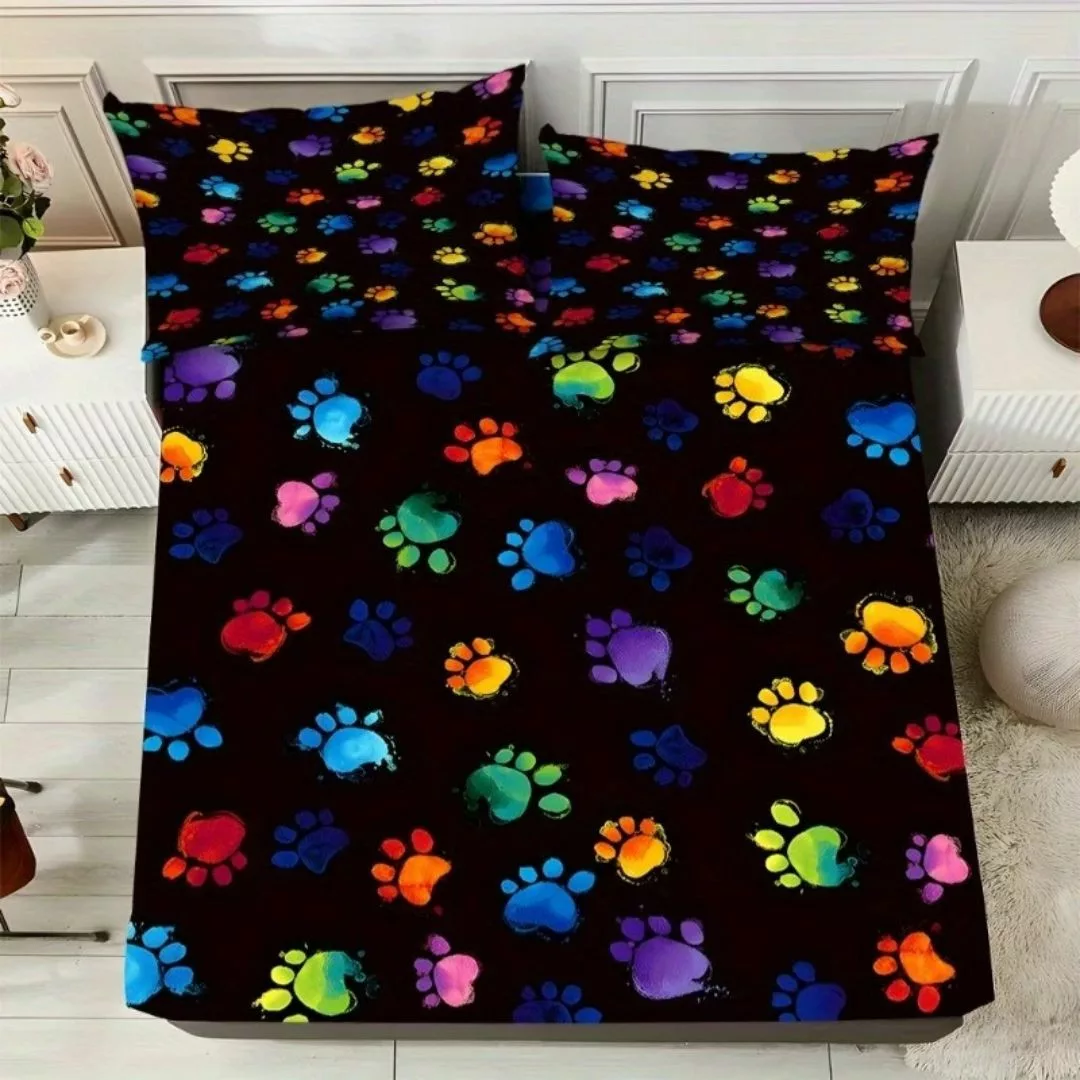 Parure de lit empreintes colorées fun – Ambiance joyeuse et déco unique pour une chambre pleine de vie – Image 7
