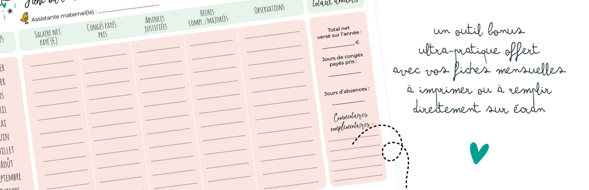 Télécharger pack fiche de présence + coupon Pajemploi 2025 – PDF imprimable – Image 5